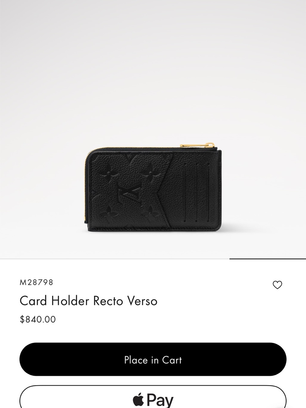 Louis Vuitton Black Monogram Card Holder with Gold Hardware - Picture 4 of 8